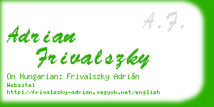 adrian frivalszky business card