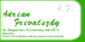 adrian frivalszky business card